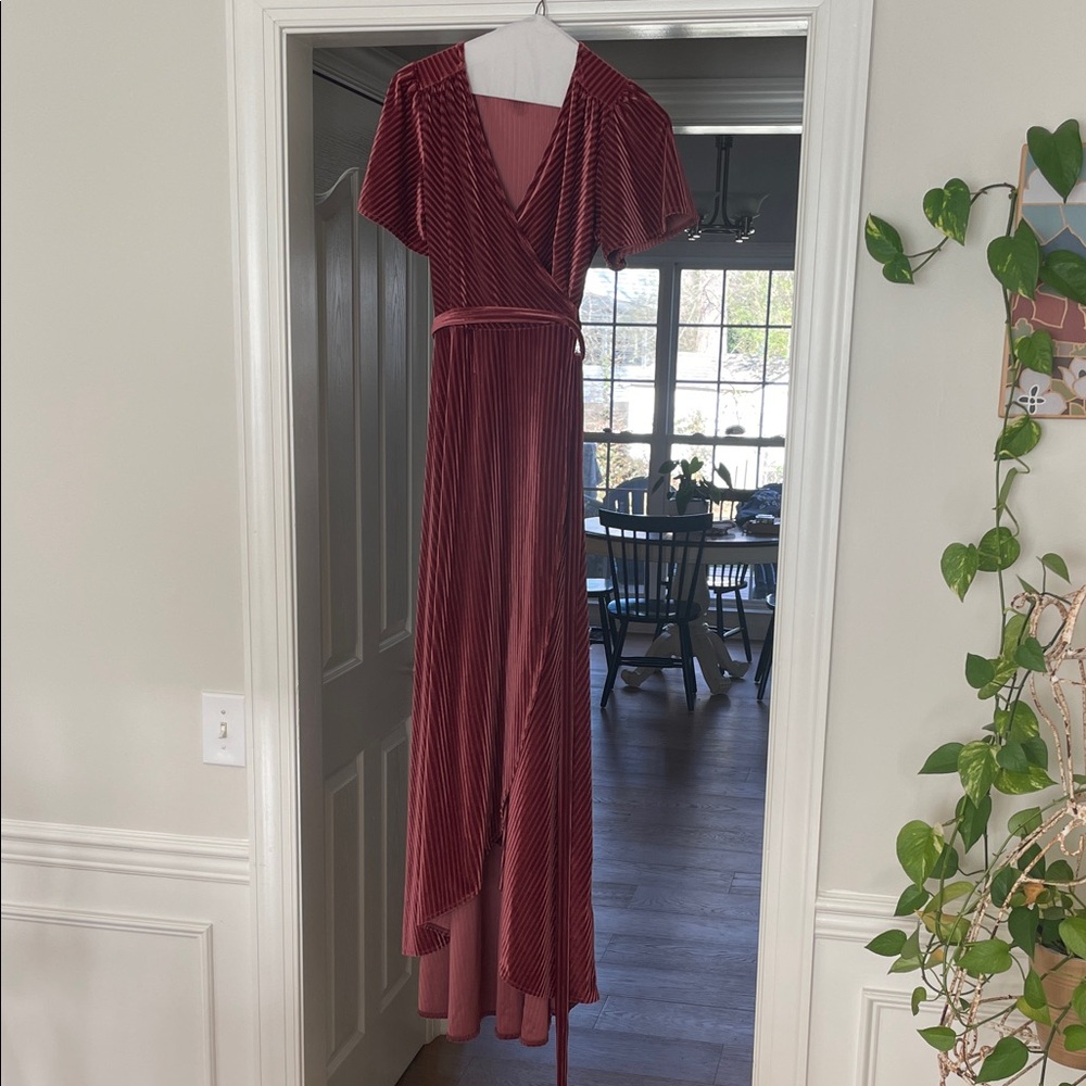 Baltic Born Wine High Low Wrap Dress